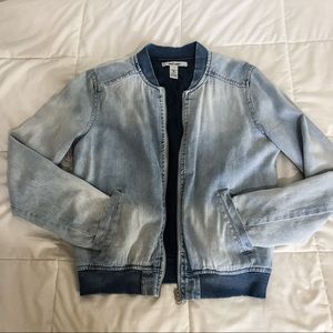 Refuge Small Denim Bomber Jacket